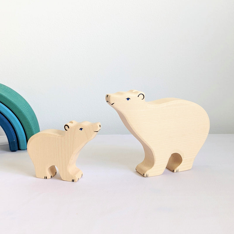 Holztiger Polar Bear Small Wooden Animals Sea Life Animal 3yrs+