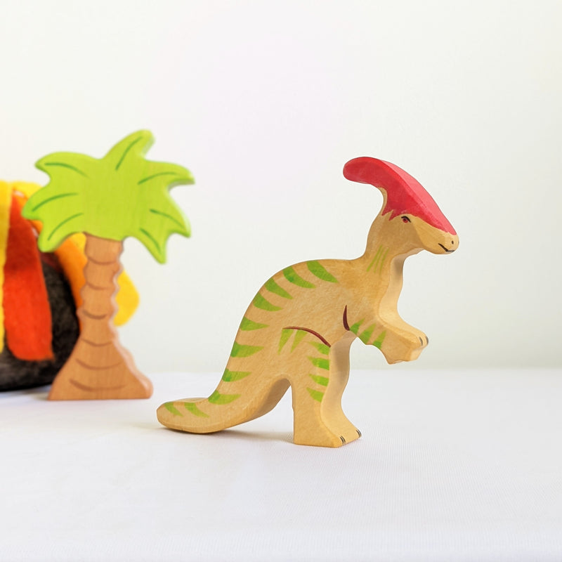 Holztiger Parasaurolophus Wooden Animals Dinosaur toy Dinosaur and Dragon Theme 3yrs+