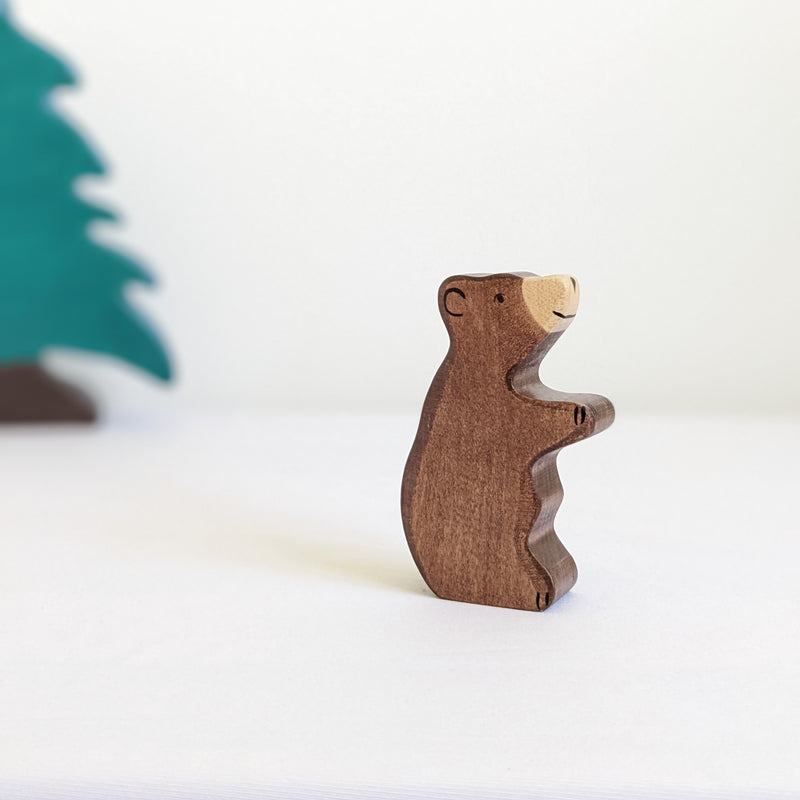 Holztiger Brown Bear Small Wooden Animals Woodland & Meadow Animal 3yrs+