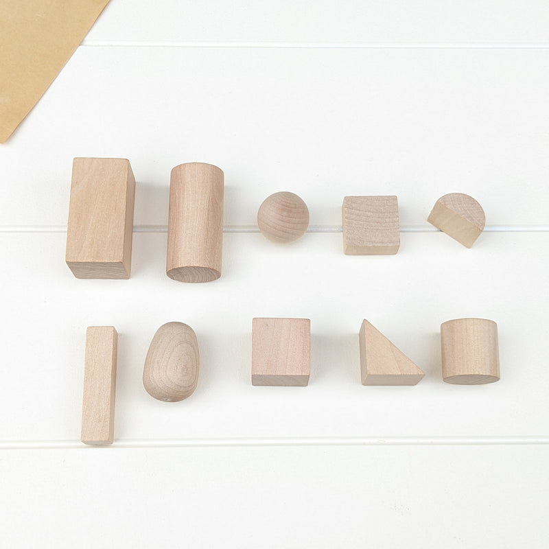 Montessori Sensorial Geometric Shapes Activity Set 10pc Early Math