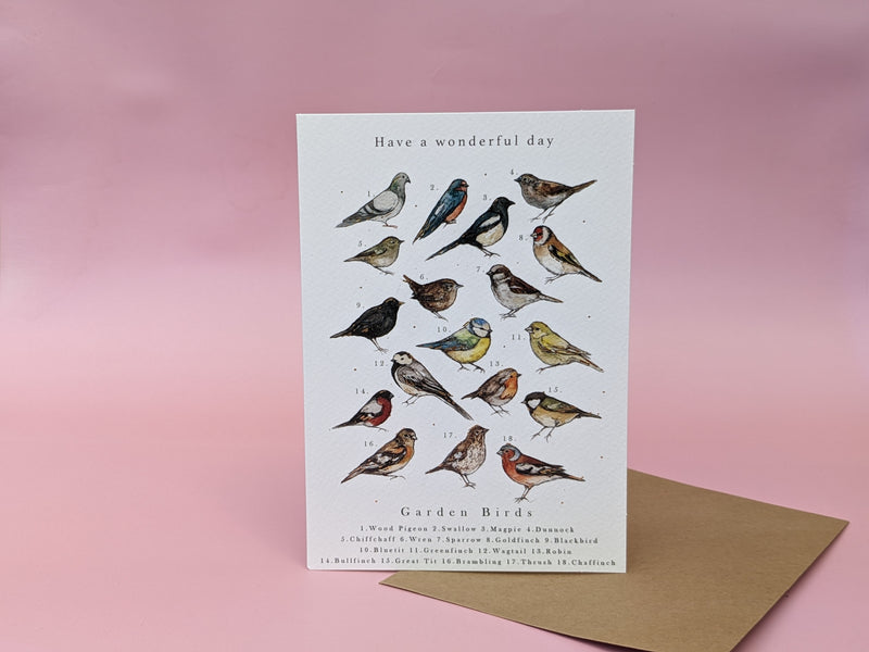 Kids Greeting Card - Garden Bird By The Almanac Gallery