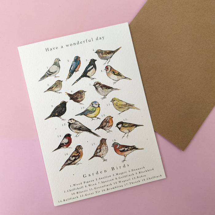 Greeting Card - Garden Birds