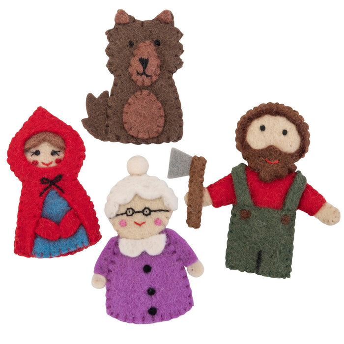Pashom Little Red Riding Hood Finger Puppets Set of 4 - My Playroom 