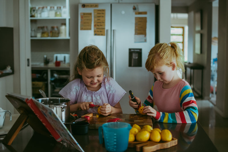 Opinel Le Petit Chef Knife and Peeler Finger Guard Complete Set Red Montessori Practical Life Materials Best Seller 7yrs+