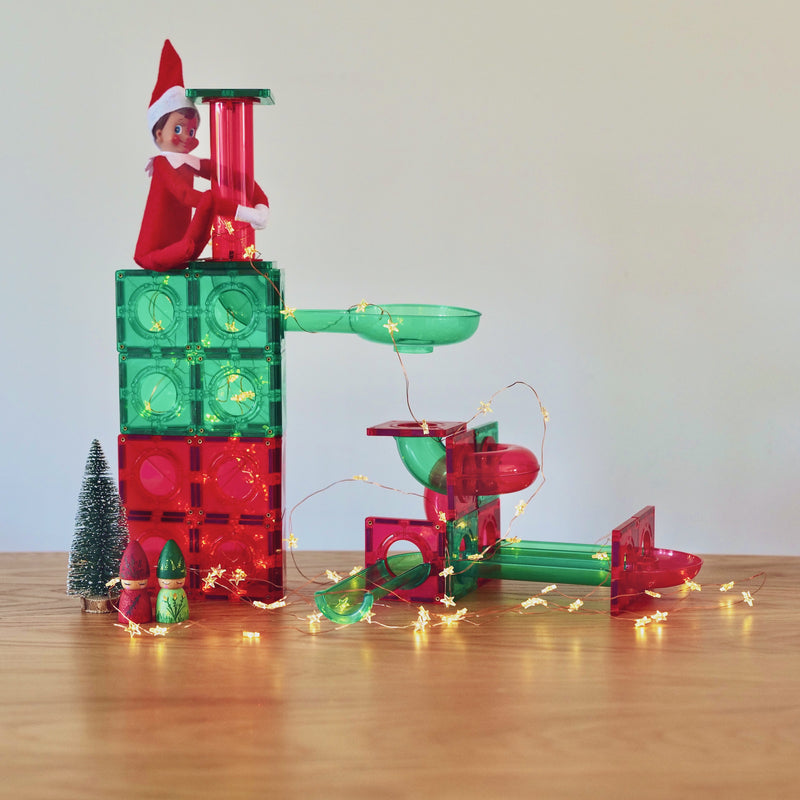 Learn and Grow Toys Magnetic Tiles Ball Run 84pc Pack Best Seller Marble Run Game 3yrs+