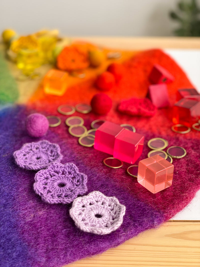 Papoose Felt Goethe Colour Play Mat PLayscape 50cm Pretend & Imaginative Play Toys 3yrs+