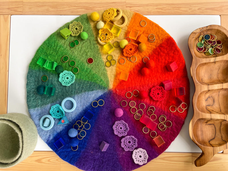 Papoose Felt Goethe Colour Play Mat PLayscape 50cm Pretend & Imaginative Play Toys 3yrs+