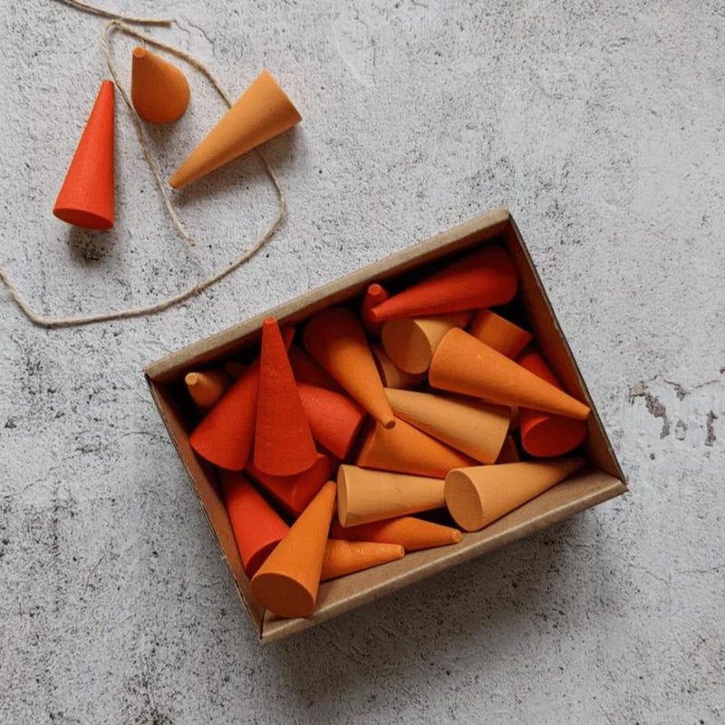 Grapat Mandala Orange Cones 36 Piece Math Games for Kids 3yrs+