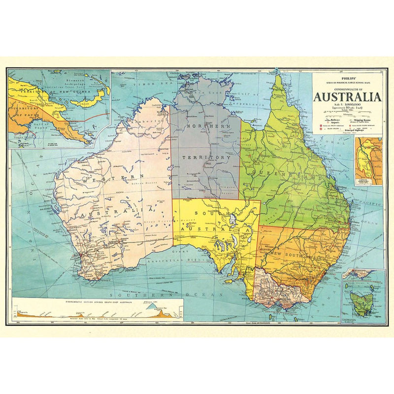 Playroom Poster – Australia Map by Cavallini