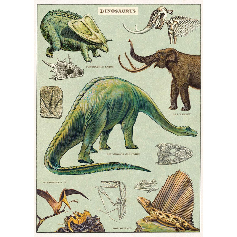 Playroom Poster - Dinosaurs Dinosaur toy by Cavallini Dinosaur and Dragon Theme