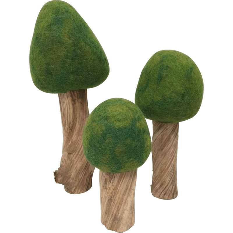 Papoose Felt Summer Four Season Trees Set of 3 Pretend & Imaginative Play Toys Best Seller 3yrs+