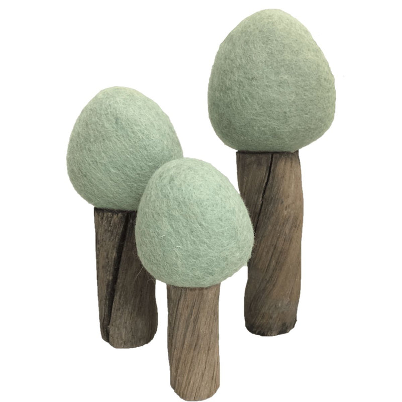 Papoose Felt Summer Earth Forest Trees Set of 3 Pretend & Imaginative Play Toys 3yrs+