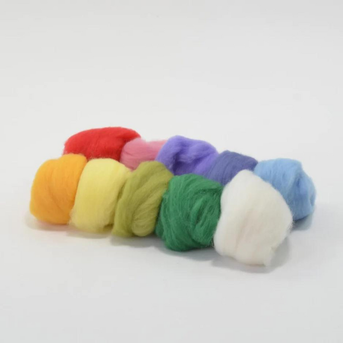 Merino Wool Fleece 100gm Mixed Colour Pack