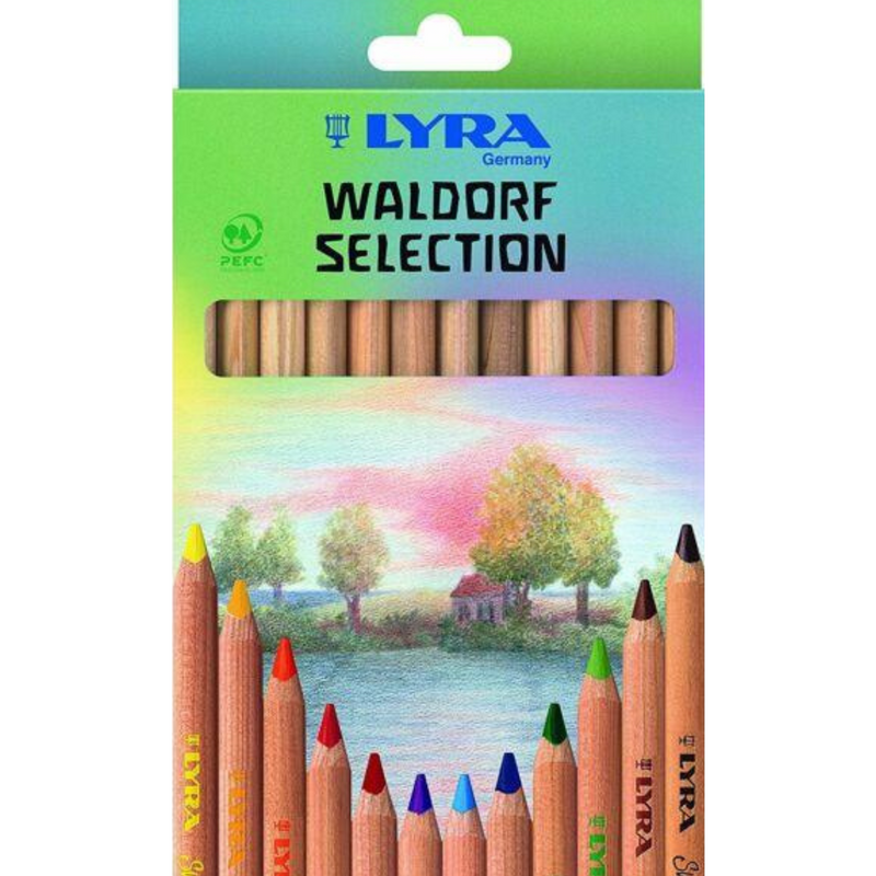 Lyra Super Ferby Unlacquered Waldorf Education 12 assorted colours Stationary Art and craft for kids Best Seller 3yrs+