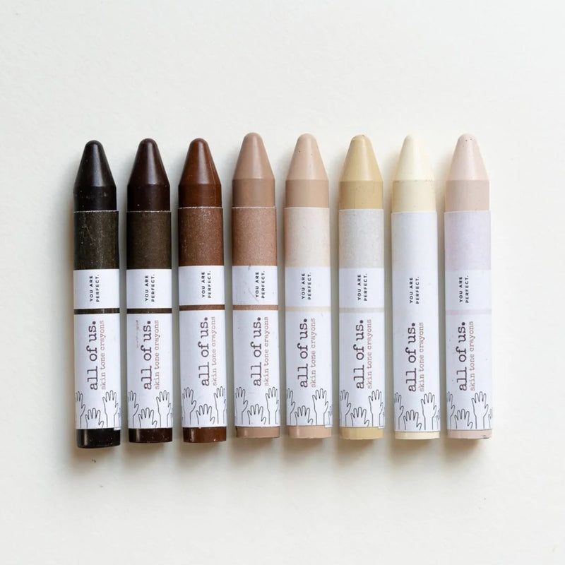 Skintone Beeswax Crayons 8 Sticks from All of Us Waldorf Education Inspired Stationary Art and craft for kids 3yrs+