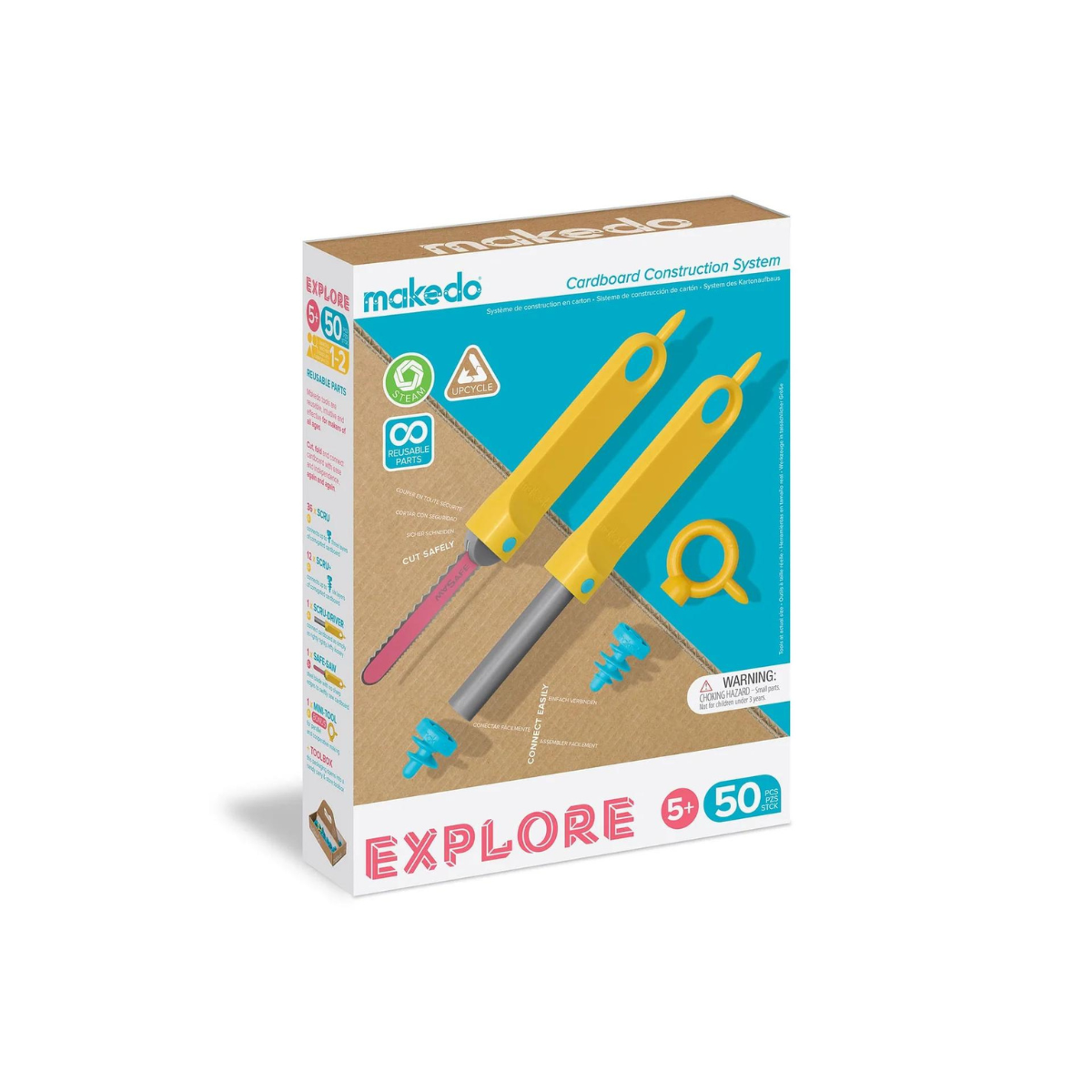 Makedo Explore Cardboard Construction Set 50pcs | Shop Makedo Australia ...