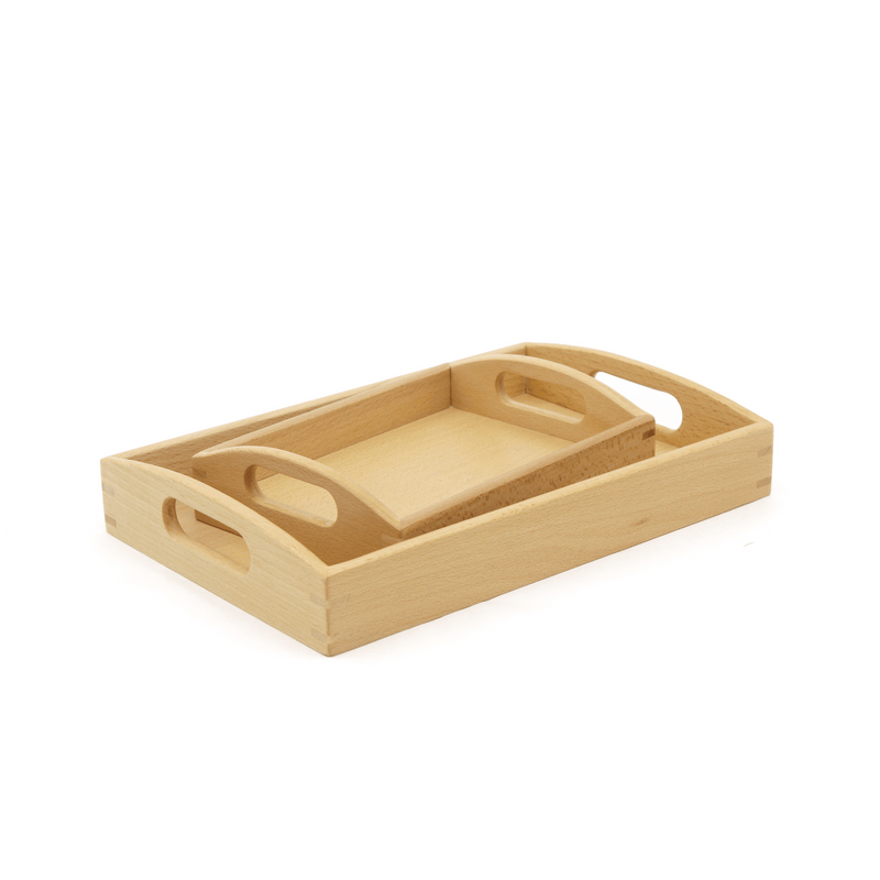 Beechwood Tray with Handles Set of 2 - My Playroom 