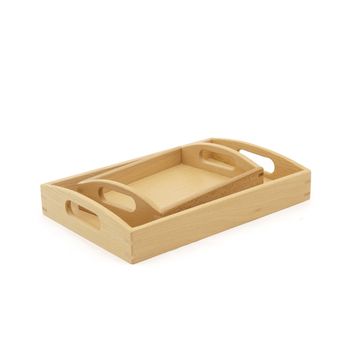 Beech Wood Tray with Handles Set of 2 - My Playroom 