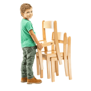 Stackable Wooden School Chairs Toddler to Upper Primary 4 Seat Heights Available 24.5 - 38cm - My Playroom 