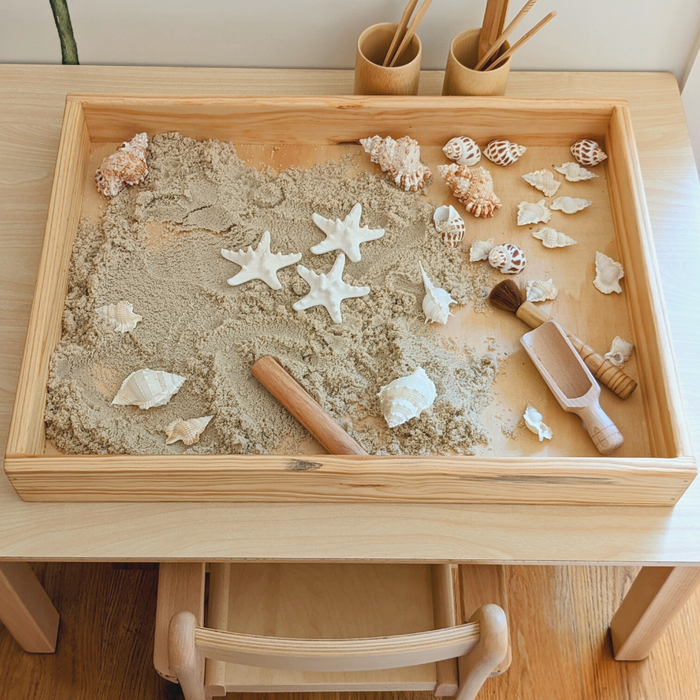 Sensory Wooden Play Tray Solid Pine Extra Large Hand Made in Australia 60L x 45W cm