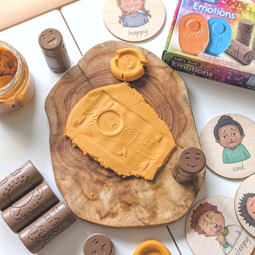 Yellow Door Let’s Roll Emotions Rolling Pin Art and Craft for Kids Playdough Sand Toys Sensory Toys 2yrs+