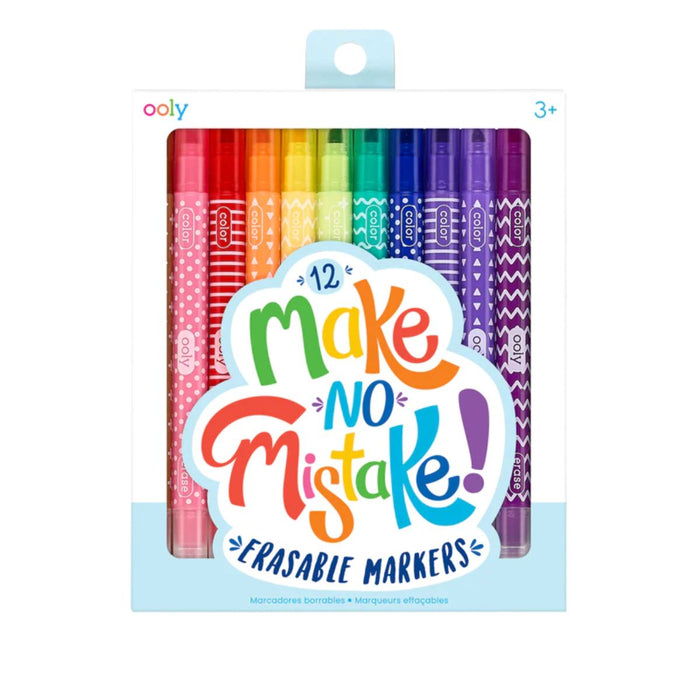 Ooly Erasable Markers Make No Mistake Set of 12 3yrs+
