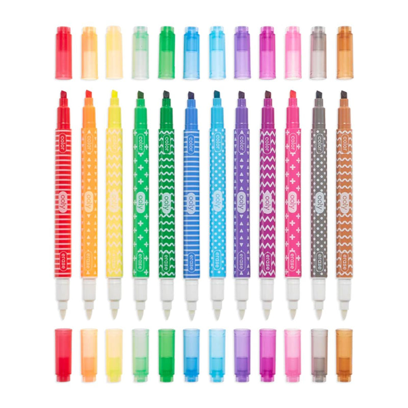Ooly Erasable Markers Make No Mistake Set of 12 Stationary Art and craft for kids 3yrs+