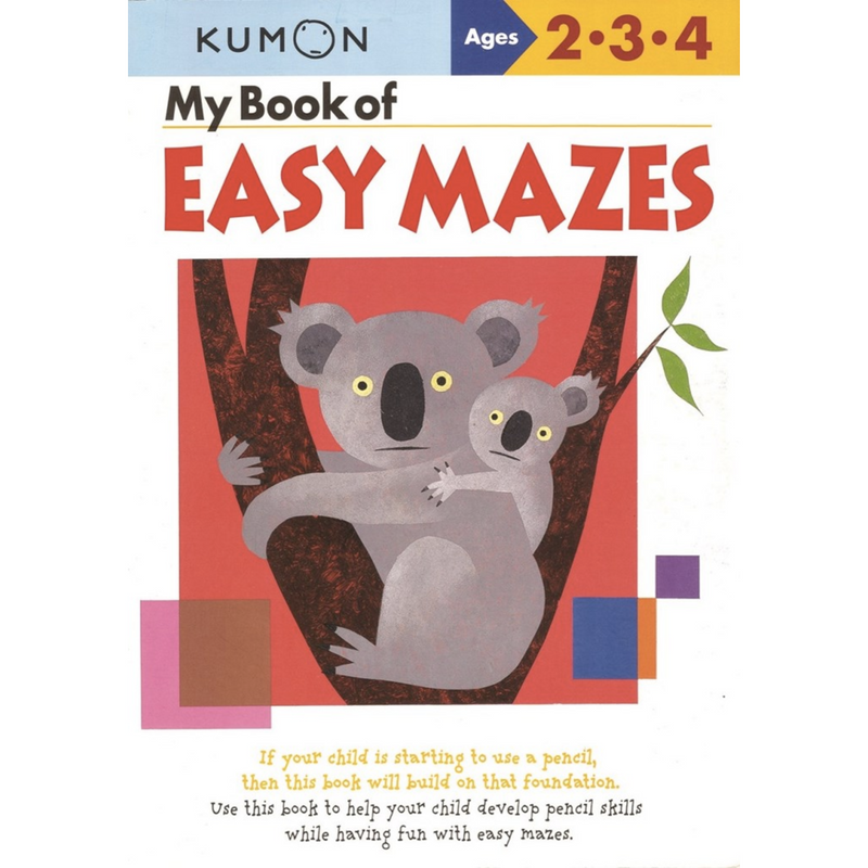 My Book of Easy Mazes (Paperback) Kids Interactive Activity Book by Kumon Publishing 2yrs+