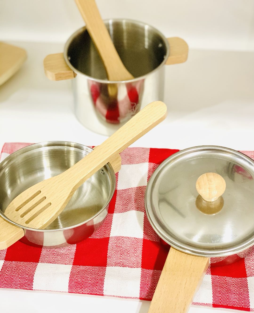 Metal Pan Cooking Set Play Kitchen Developmental Toys for Toddlers