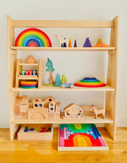 Wooden Playstands 3 Shelves with Arch Australian Made - My Playroom 