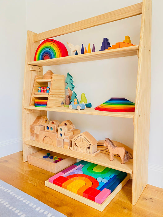 Wooden Playstands 3 Shelves with Arch Australian Made - My Playroom 