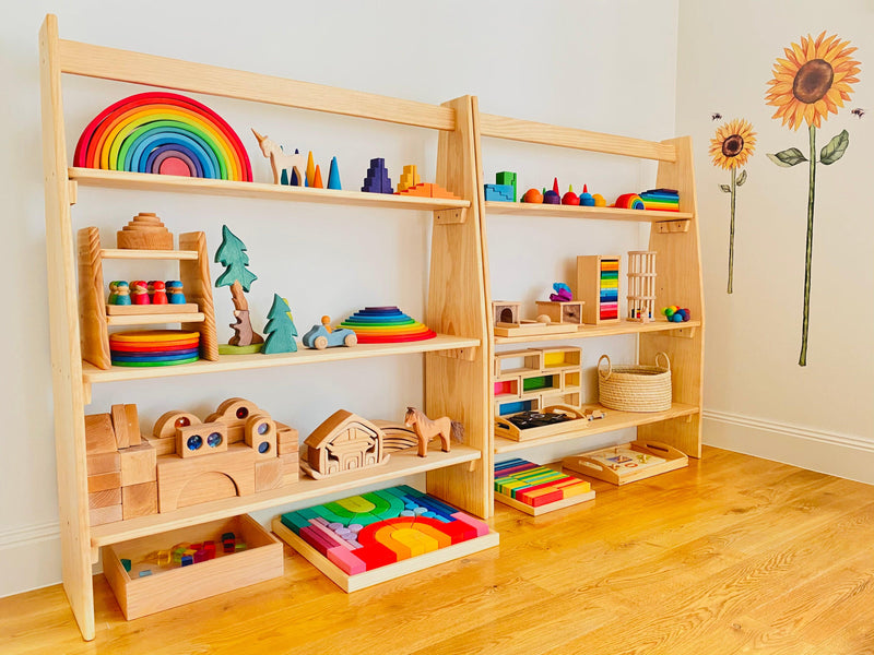 Wooden Playstands 3 Shelves with Arch Australian Made - My Playroom 