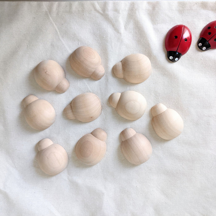 Wooden Ladybug Set of 10 pieces