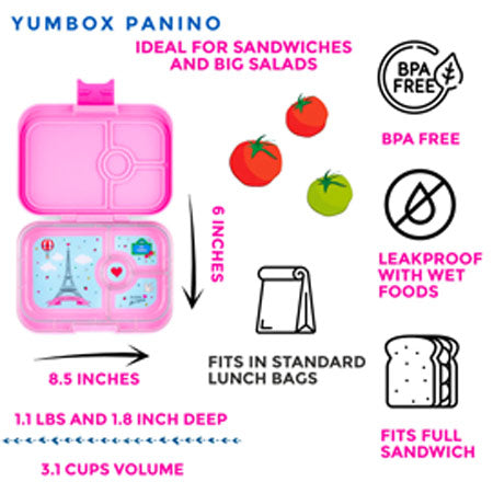 Yumbox Panino 4 Compartment Bento Lunch Box 5 Designs