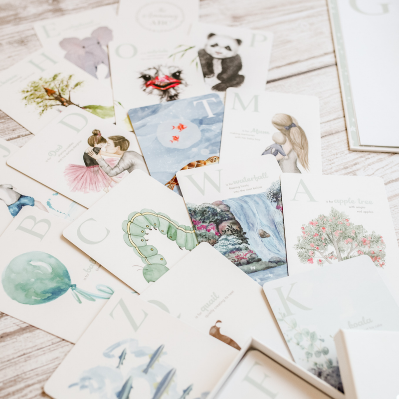 Adored Illustrations The Amazing ABC Flash Cards Early Literacy Phonics Memory Card Game 3yrs+