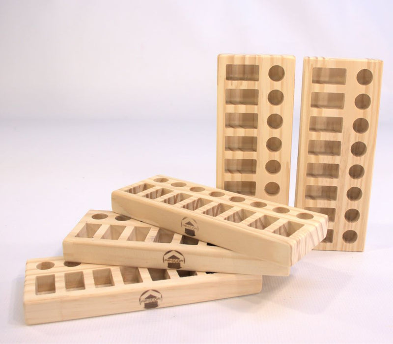 Beeswax Crayons 8 Blocks + 8 Stick in Bamboo Box by Apiscor Waldorf Education Inspired Stationary Art and craft for kids 3yrs+