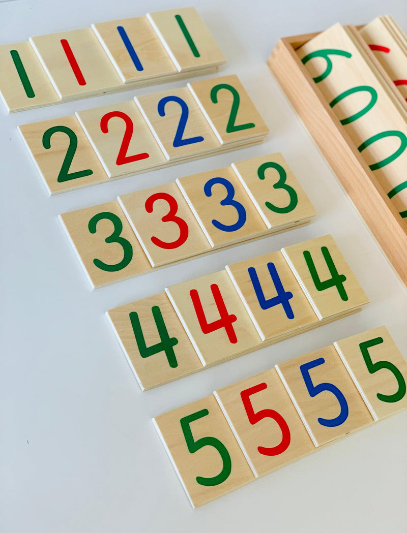 Montessori Large Wooden (Place Value) Number Cards 1-9000 - My Playroom 