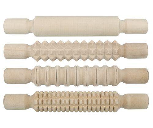 Medium Pattern Rolling Pins Wooden 4’s - My Playroom 