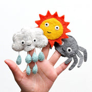Tara Treasures Felt Itsy Bitsy Spider (Incy Wincy Spider) Finger Puppet Set of 3 - My Playroom 