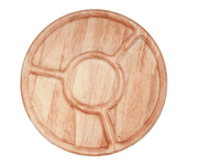 Qtoys Round Divided Natural Activity Tray - My Playroom 