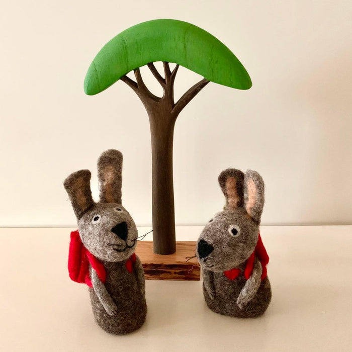 Papoose Felt Hollow Bunny with Backpack - My Playroom 