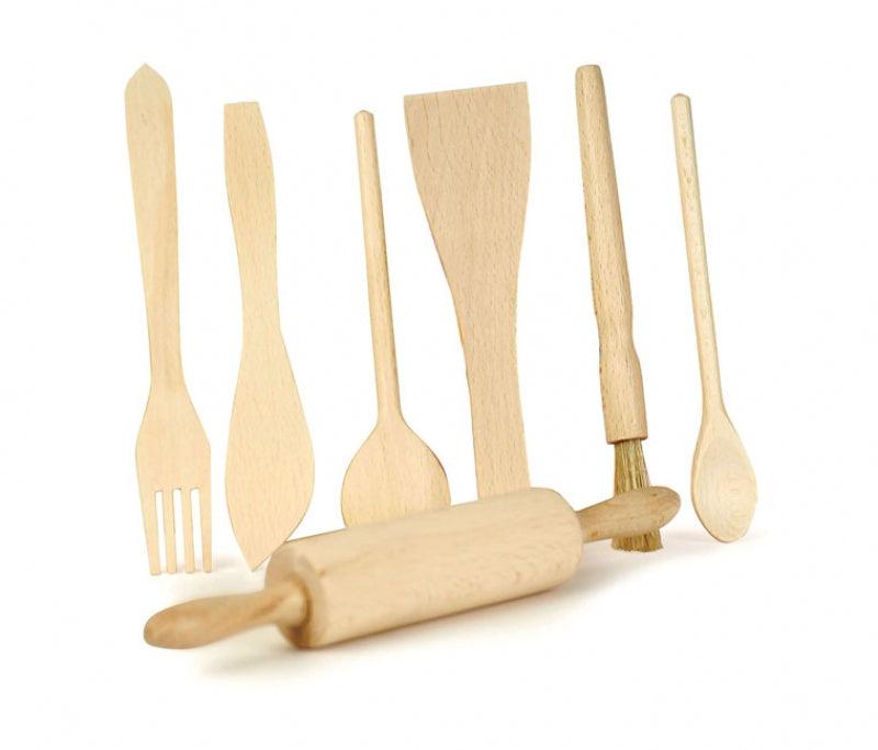Montessori Wooden Kitchen Utensils Set of 7 - My Playroom 