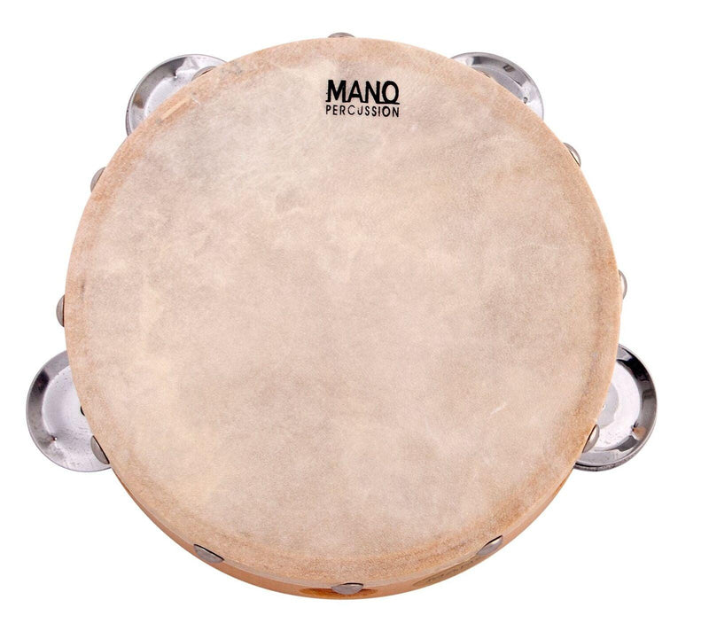 Mano Percussion 15cm Wood Tambourine with Calf Skin - My Playroom 