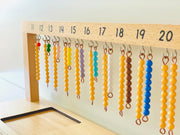 Montessori Bead Stair Bars 11-20 Set with Hanger - My Playroom 