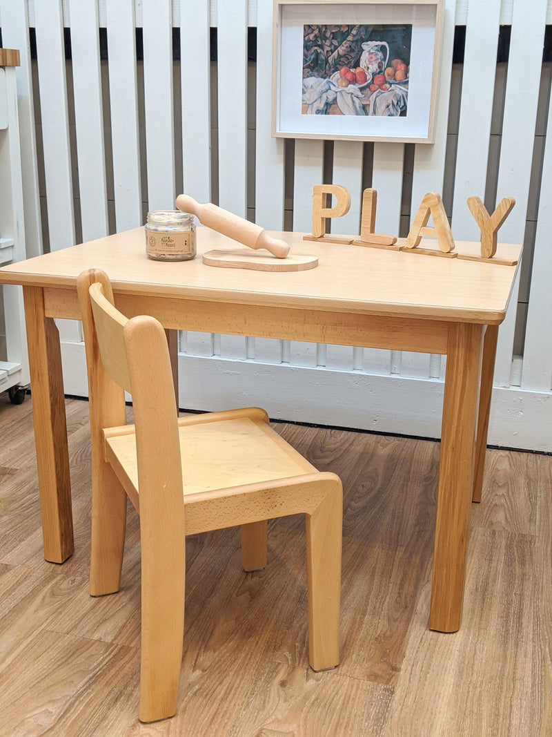 Stackable Wooden School Chairs Toddler to Upper Primary 4 Seat Heights Available 24.5 - 38cm - My Playroom 