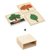 Montessori 3 Plant Wooden Puzzles with Storage Set - My Playroom 