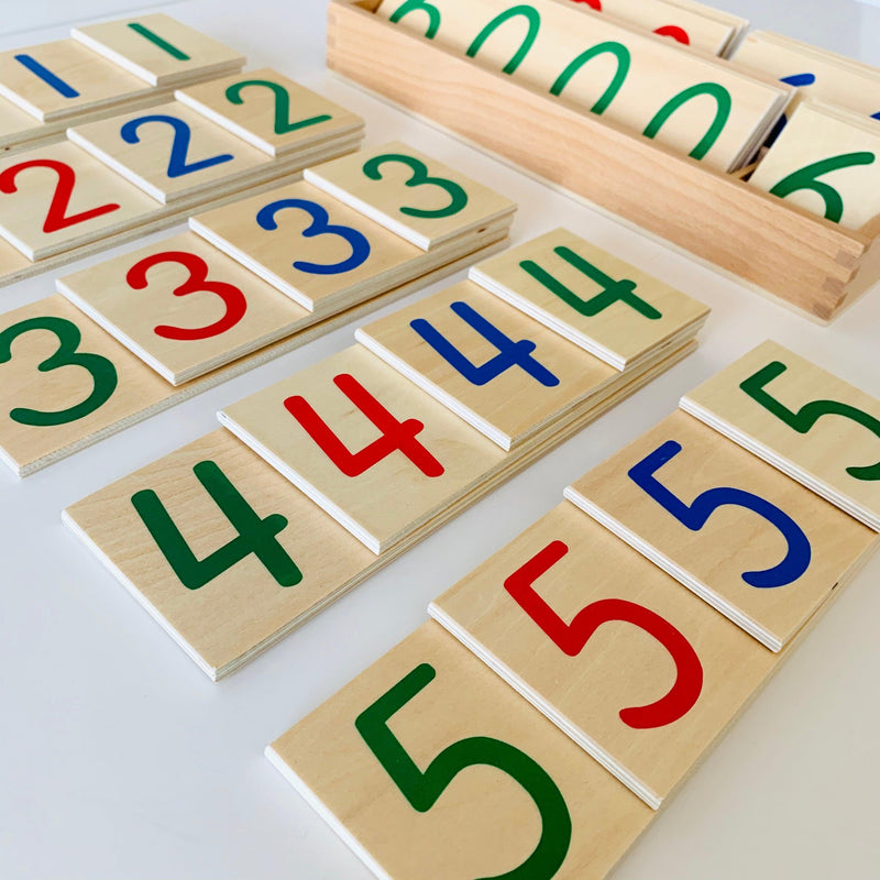 Montessori Large Wooden (Place Value) Number Cards 1-9000 - My Playroom 