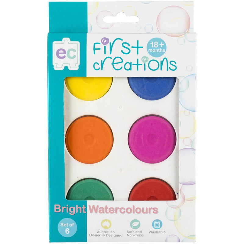 Bright Watercolours Set of 6 18m+ - My Playroom 