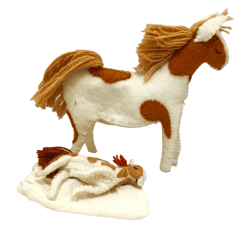 Papoose Hope Has A Baby Book with Felt Horses (Hardcover) - My Playroom 