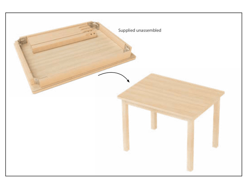 Furniture Range Beechwood TABLE 120(L) x 60(W)cm - My Playroom 
